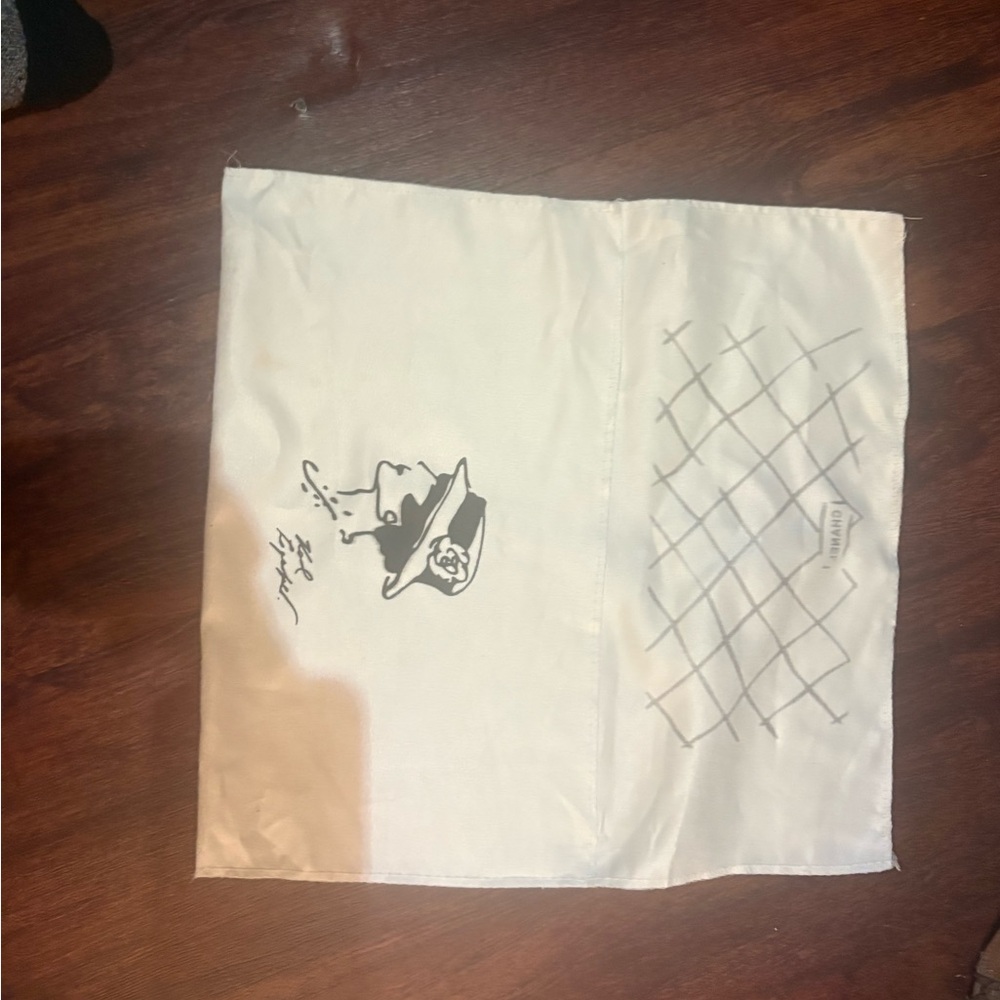 White and Black Chanel Dust Bag